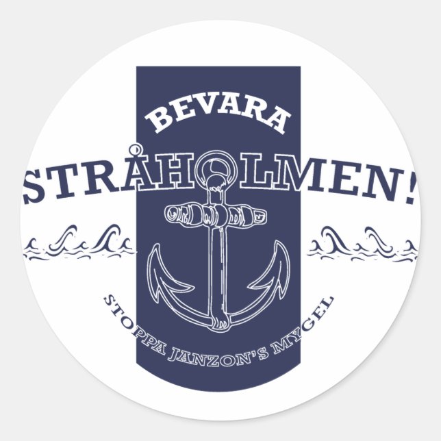 Sticker Rond Bevara Stråholmen (Devant)