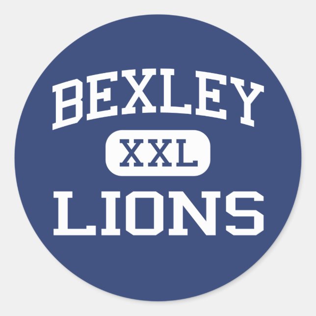 Sticker Rond Bexley - Lions - Bexley High School - Bexley Ohio (Devant)