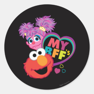 Sticker Rond BFF Abby et Elmo