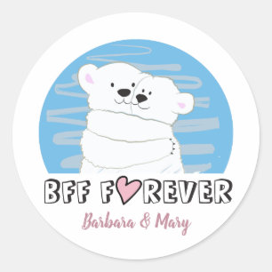 Sticker Rond BFF mignon