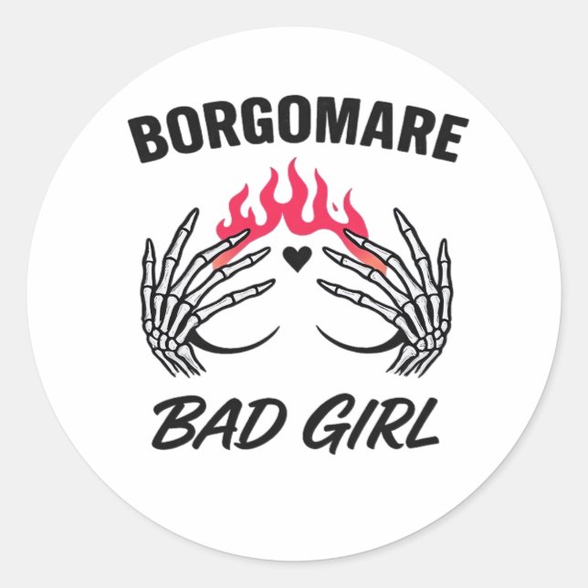 Sticker Rond Bgm Bad Girl II - Skeleton Heart Hands (Devant)