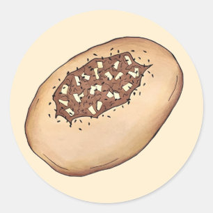 Sticker Rond Biale Boulangerie juive Pain d'oignon Pologne Nour