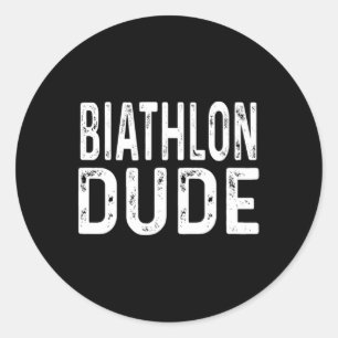 Sticker Rond Biathlon Dude détendu Sprint Poursuit Relay Trac