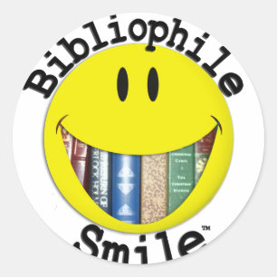 Sticker Rond Bibliophile Smile