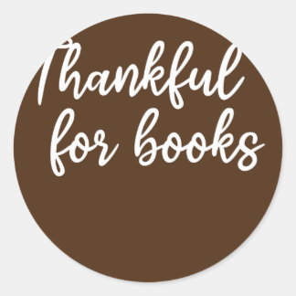 Sticker Rond Bibliothèque Lover Bookworm Merci pour les livres