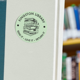 Sticker Rond Bibliothèque municipale Lire l'aimer Rendre la Per