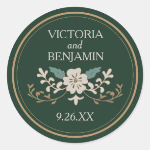 Sticker Rond Bibliothèque vintage