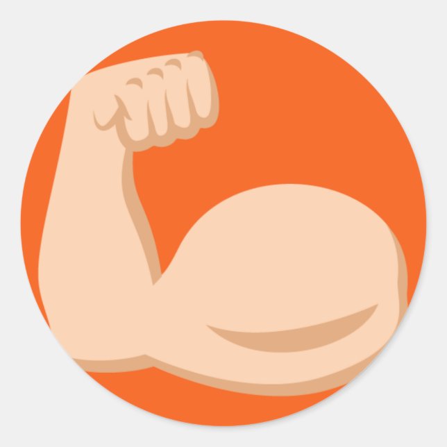 Sticker Rond Biceps Emoji (Devant)