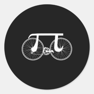 Sticker Rond Bicycle Cycling Pi Day Pun drôle Mars 14 3.14