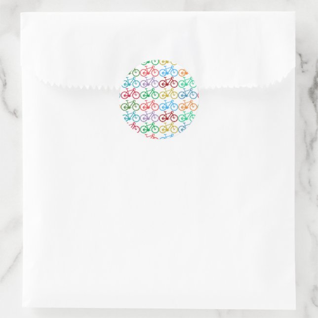 Sticker Rond bicyclettes couleur (Sac)