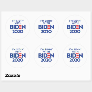 Sticker Rond BIDEN 2020 - Sidin' avec Biden
