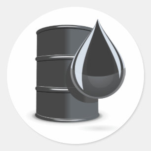 Sticker Rond Bidon à pétrole