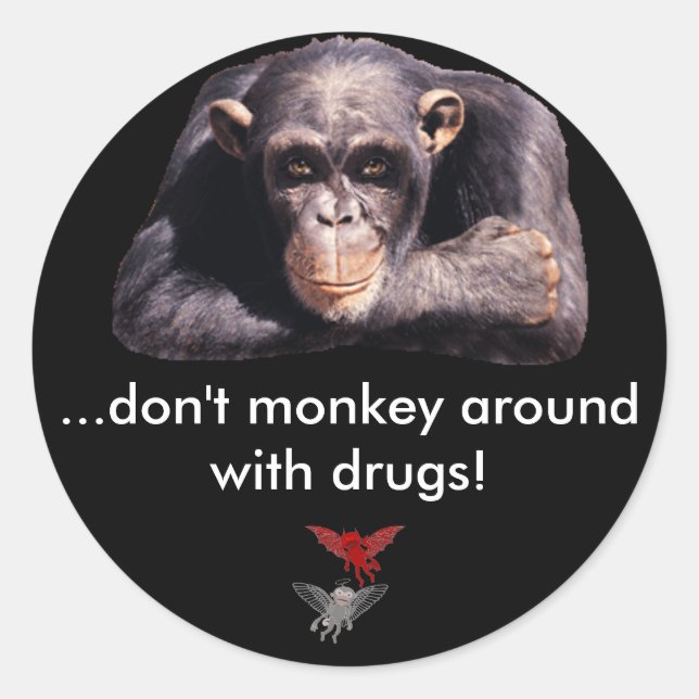 Sticker Rond Bien /Mal, ...ne vous en mêlez pas... (Devant)