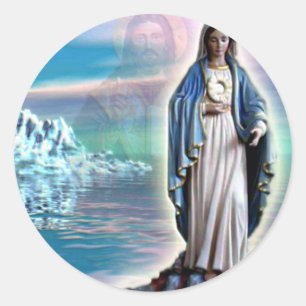 Sticker Rond Bienheureuse Vierge Marie - Mère de Dieu