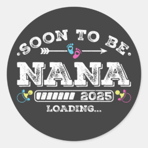 Sticker Rond Bientôt être Nana 2025 Chargement