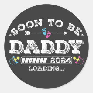 Sticker Rond Bientôt être papa 2024 Chargement