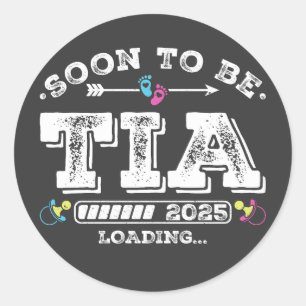 Sticker Rond Bientôt être Tia 2025 Chargement