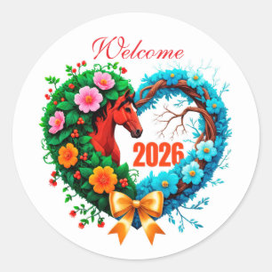 Sticker Rond Bienvenue 2026