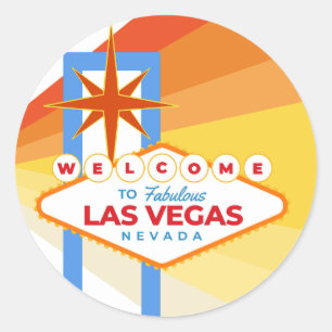 Sticker Rond Bienvenue à Las Vegas
