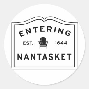 Sticker Rond Bienvenue à Nantasket