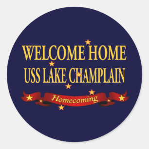 Sticker Rond Bienvenue Accueil Lac Champlain