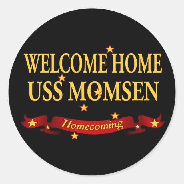 Sticker Rond Bienvenue Accueil USS Momsen (Devant)