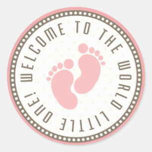 Sticker Rond Bienvenue Au Monde Le Petit Un