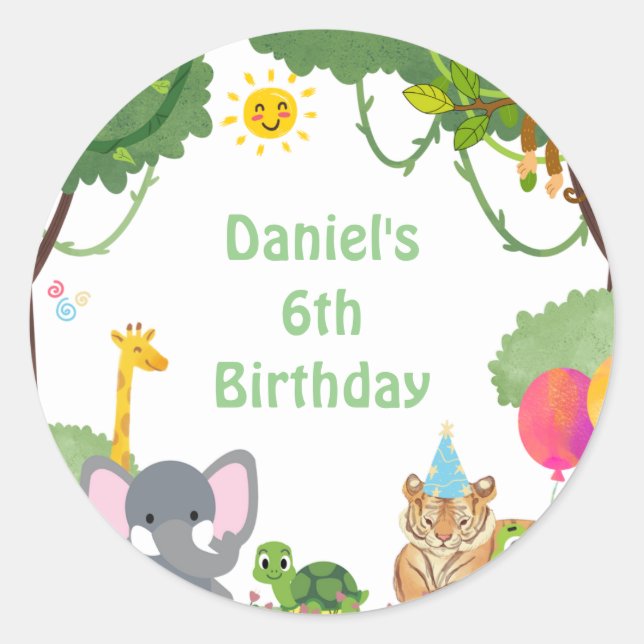 Sticker Rond bienvenue dans la nature ! (Devant)