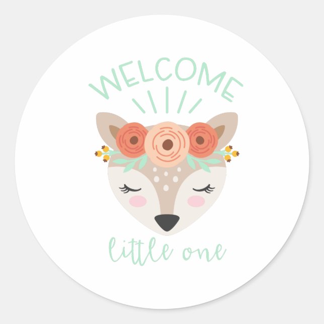Sticker Rond Bienvenue Little One (Devant)