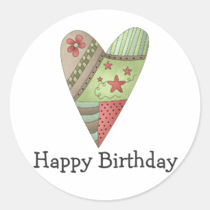 Sticker Rond Bienvenue Printemps ・ Coeur