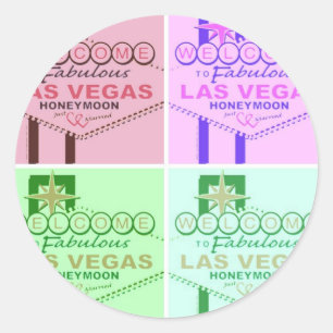 Sticker Rond Bienvenue sur Fabulous Las Vegas Honeymoon