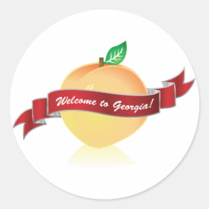 Sticker Rond Bienvenue sur l'autocollant Georgia