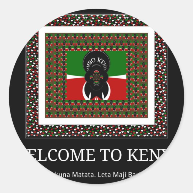 Sticker Rond Bienvenue sur Magical Kenya : Hakuna Matata (Devant)