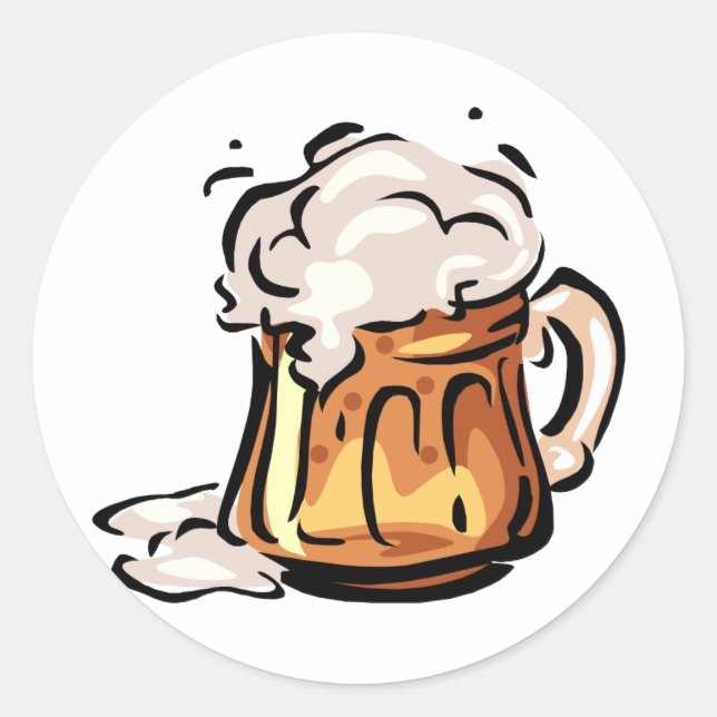 Sticker Rond Bière Stein pour octobre (Devant)