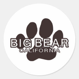 Sticker Rond Big Bear Californie