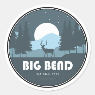 Sticker Rond Big Bend National Park Deer