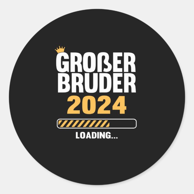 Sticker Rond Big Brother 2024 Chargement de la Faire-part de gr (Devant)