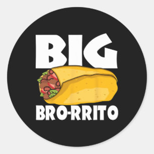 Sticker Rond Big Burrito Nourriture Mexicaine Cinco De Mayo