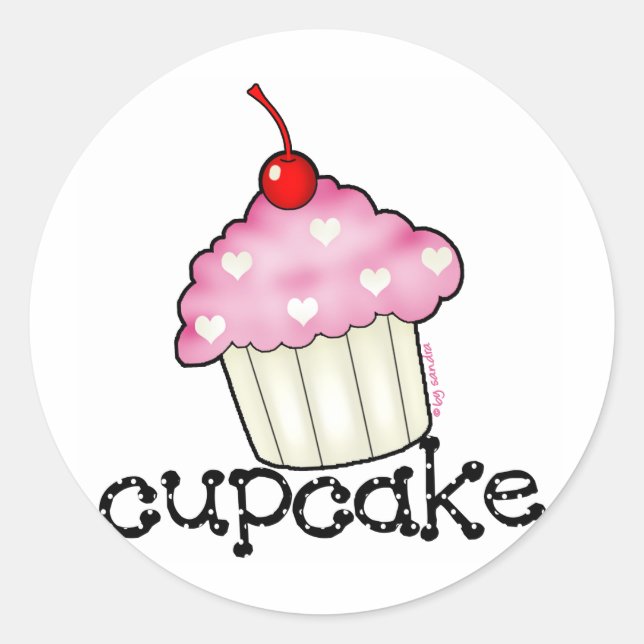 Sticker Rond Big Cupcake (Devant)