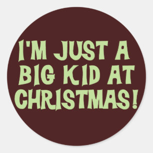 Sticker Rond Big Kid à Noël Tshirts et cadeaux