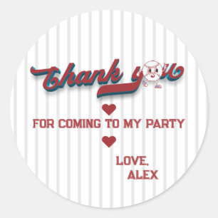 Sticker Rond Big One Baseball Rookie De L'Année Premier Anniver