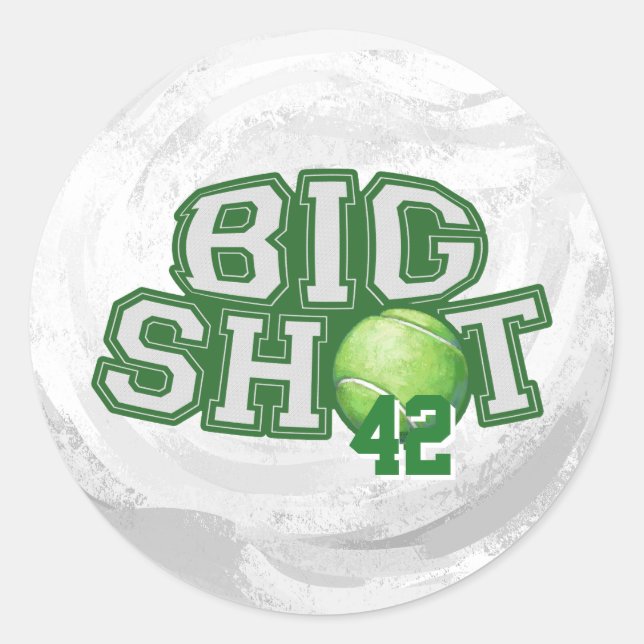 Sticker Rond Big Shot Tennis Ball (Devant)