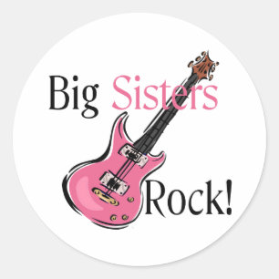 Sticker Rond Big Sisters Rock