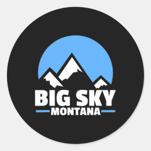 Sticker Rond Big Sky Montana Snowboard