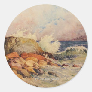 Sticker Rond Big Sur Californie