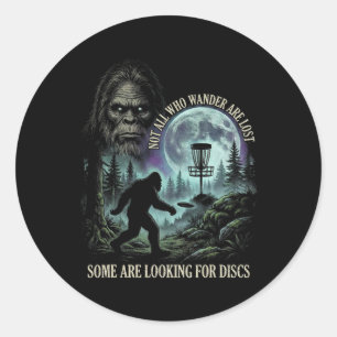 Sticker Rond Bigfoot de golf drôle joueur de golf de disque gra