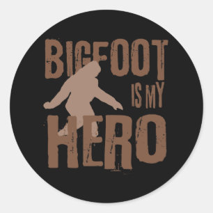 Sticker Rond Bigfoot est mon héros