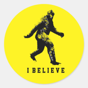 Sticker Rond Bigfoot je crois