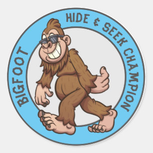 Sticker Rond Bigfoot   Sasquatch (modifiable)
