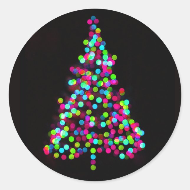 Sticker Rond Bijoux en sapin de Noël (Devant)